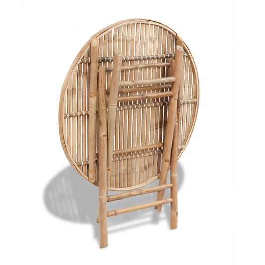 vidaXL 5 Piece Folding Patio Dining Set Bamboo